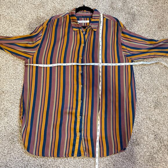 Free People All Smiles Striped Shirt Medium - Picture 5 of 6